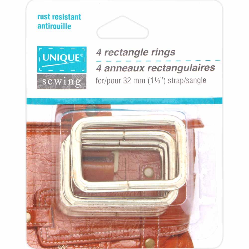 Rectangle Rings Silver - 1-1/4""