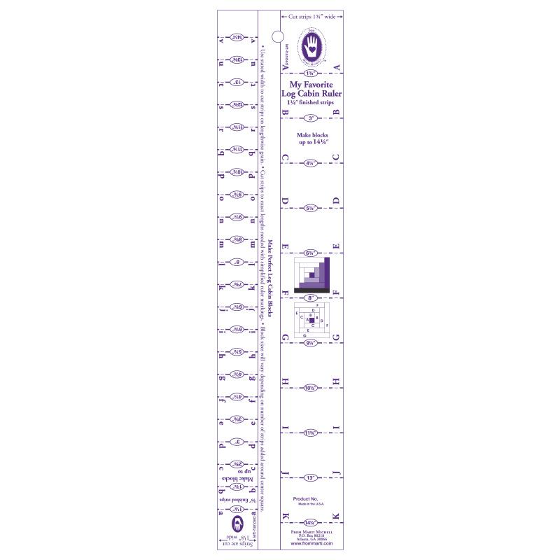 Log Cabin Ruler - 3/4" and 1-1/2" - Marti Michell