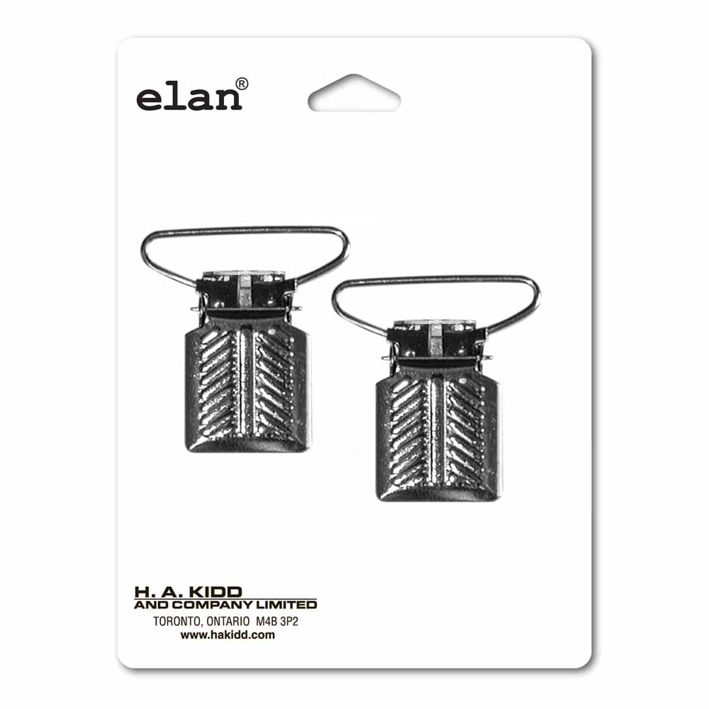Elan Suspender Clips Silver - 25mm (1")