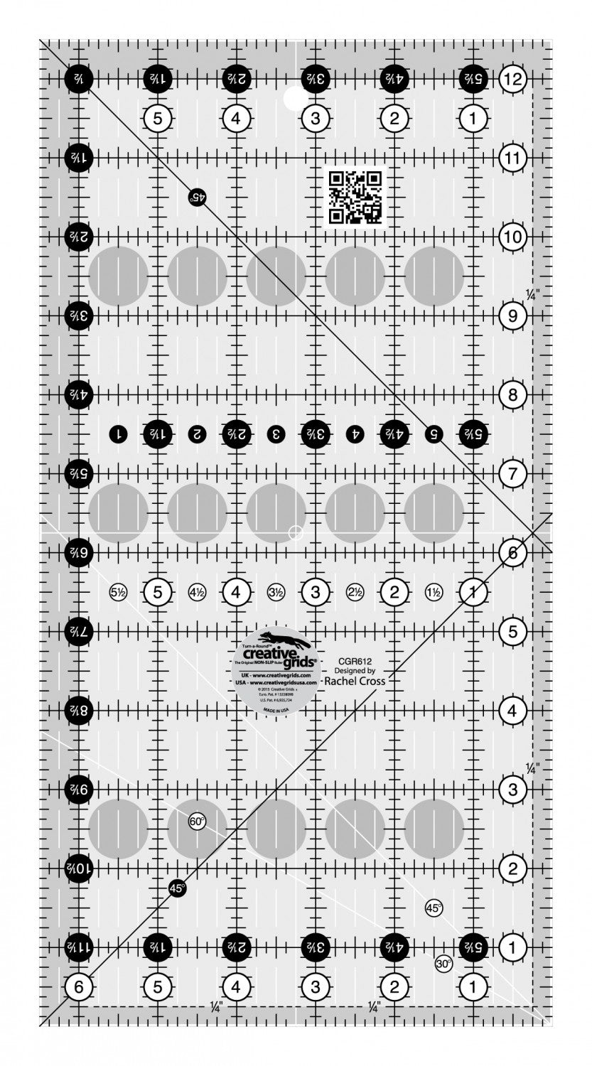 6-1/2" x 12-1/2" Ruler - Creative Grids