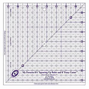 8-1/2" Squaring Up Ruler & 8" Fussy Cutter - Marti Michell