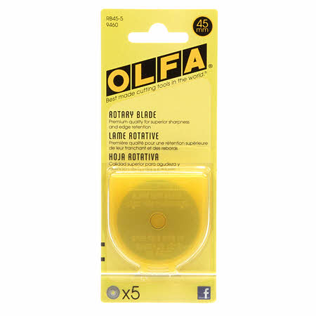 Olfa Rotary Cutter Blades 45mm - 5 pk