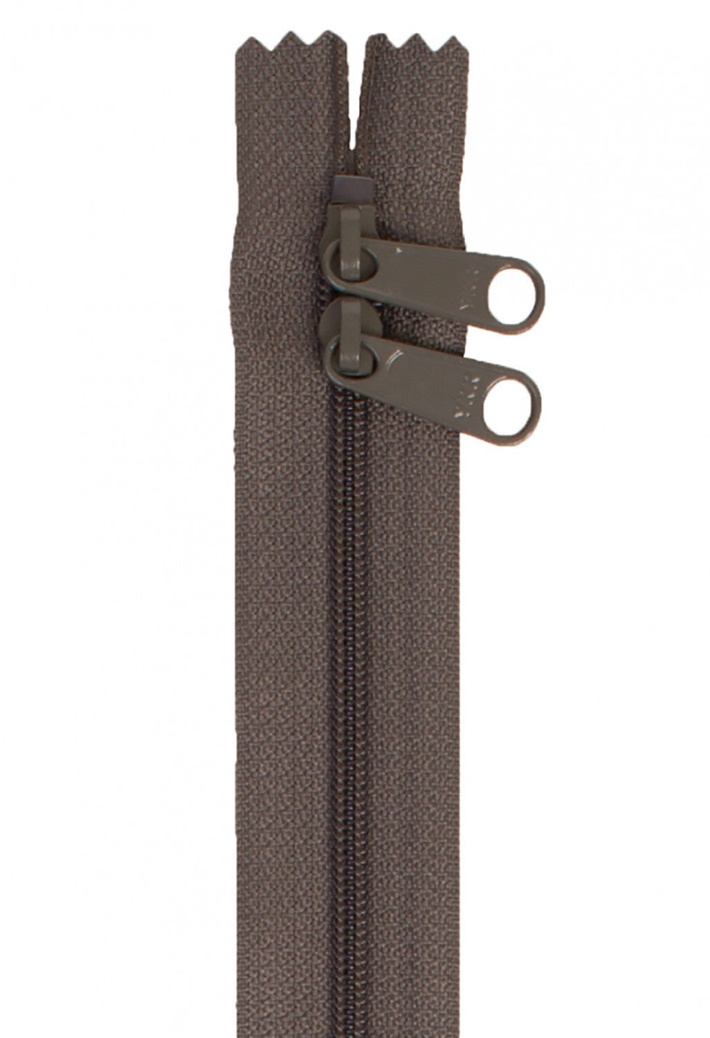 Double Slide Handbag Zipper - Slate Grey