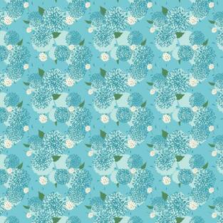 Quilting Bees - Dahlias Blue