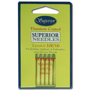 Superior Titanium Coated Topstitch Needles #100/16