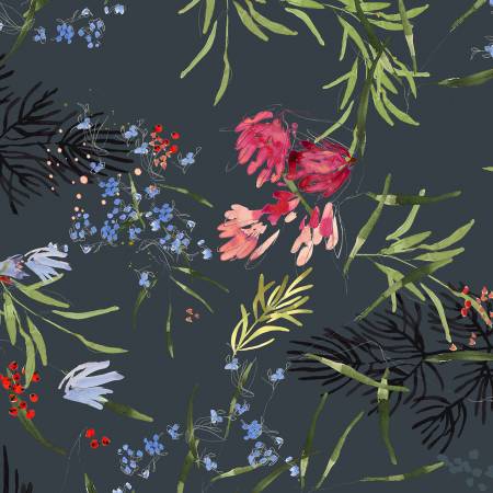 Slate Meadow Floral 108in Wide Back