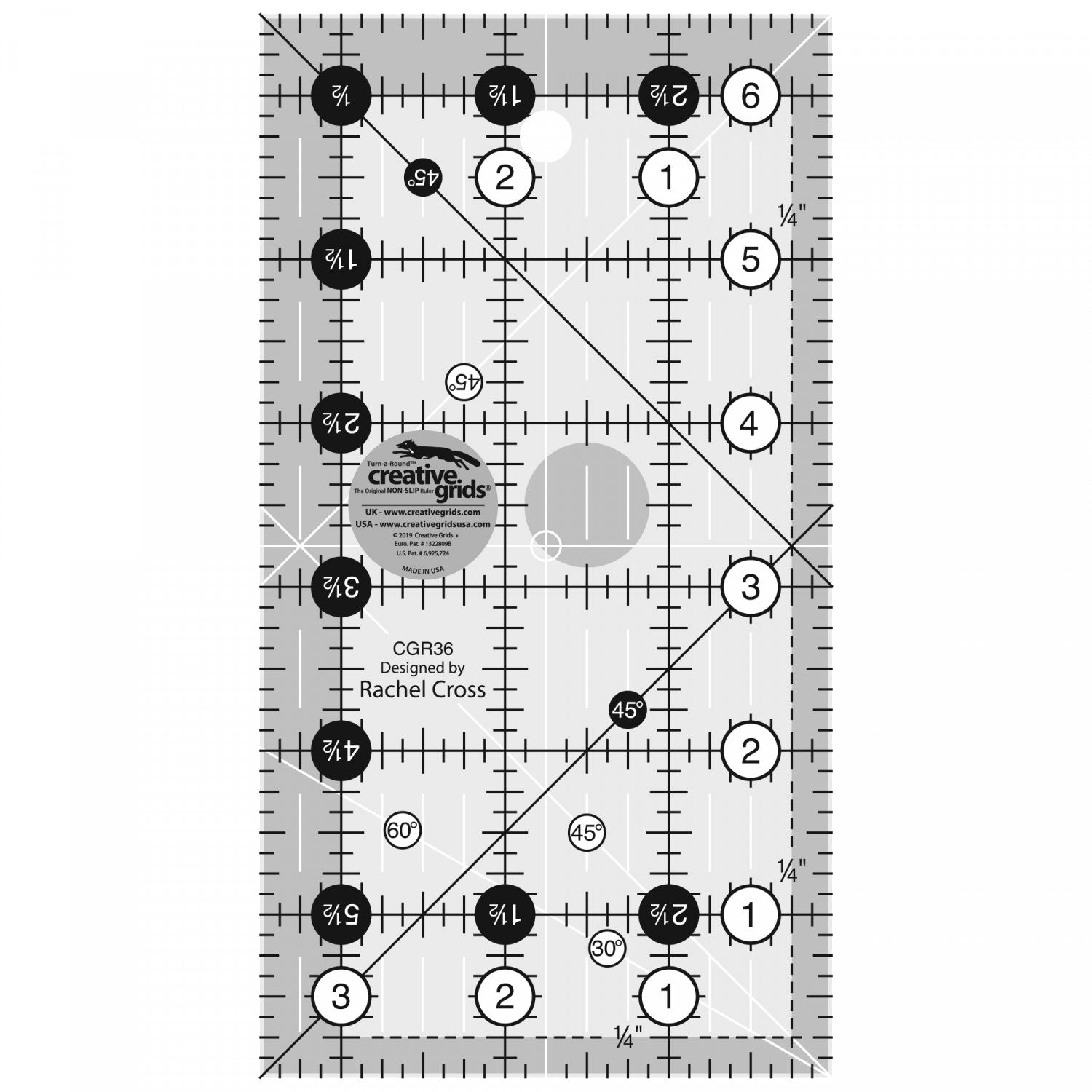 3-1/2" x 6-1/2" Ruler - Creative Grids