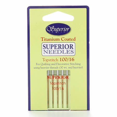 Superior Titanium Coated Topstitch Needles #100/16
