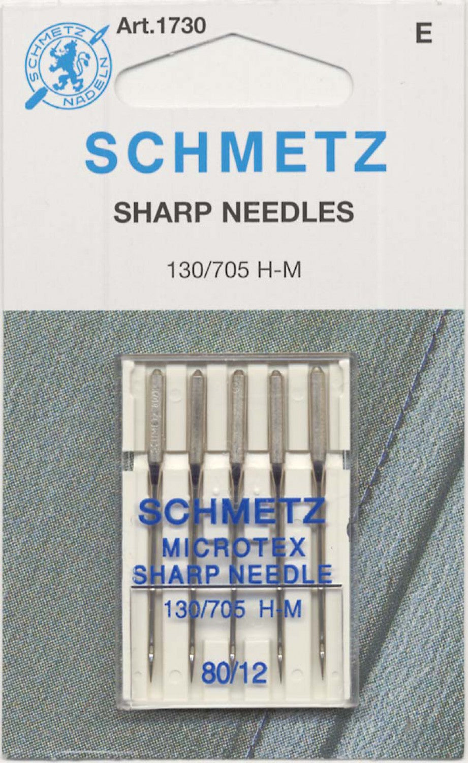 Schmetz  Microtex (Sharp) Needles - 80/12