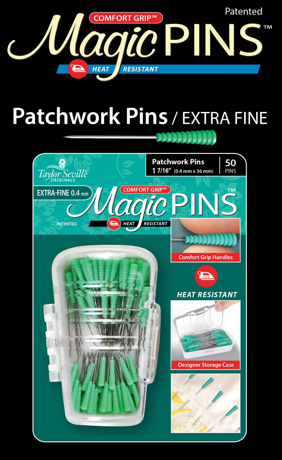 Magic  EXTRA Fine Pins Patchwork - 50 pk