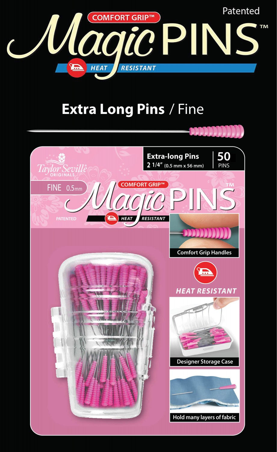 Magic Pins Extra Long Fine  - 50pk