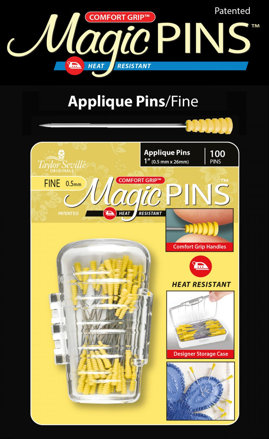 Magic Pins Applique Fine  - 100 pk