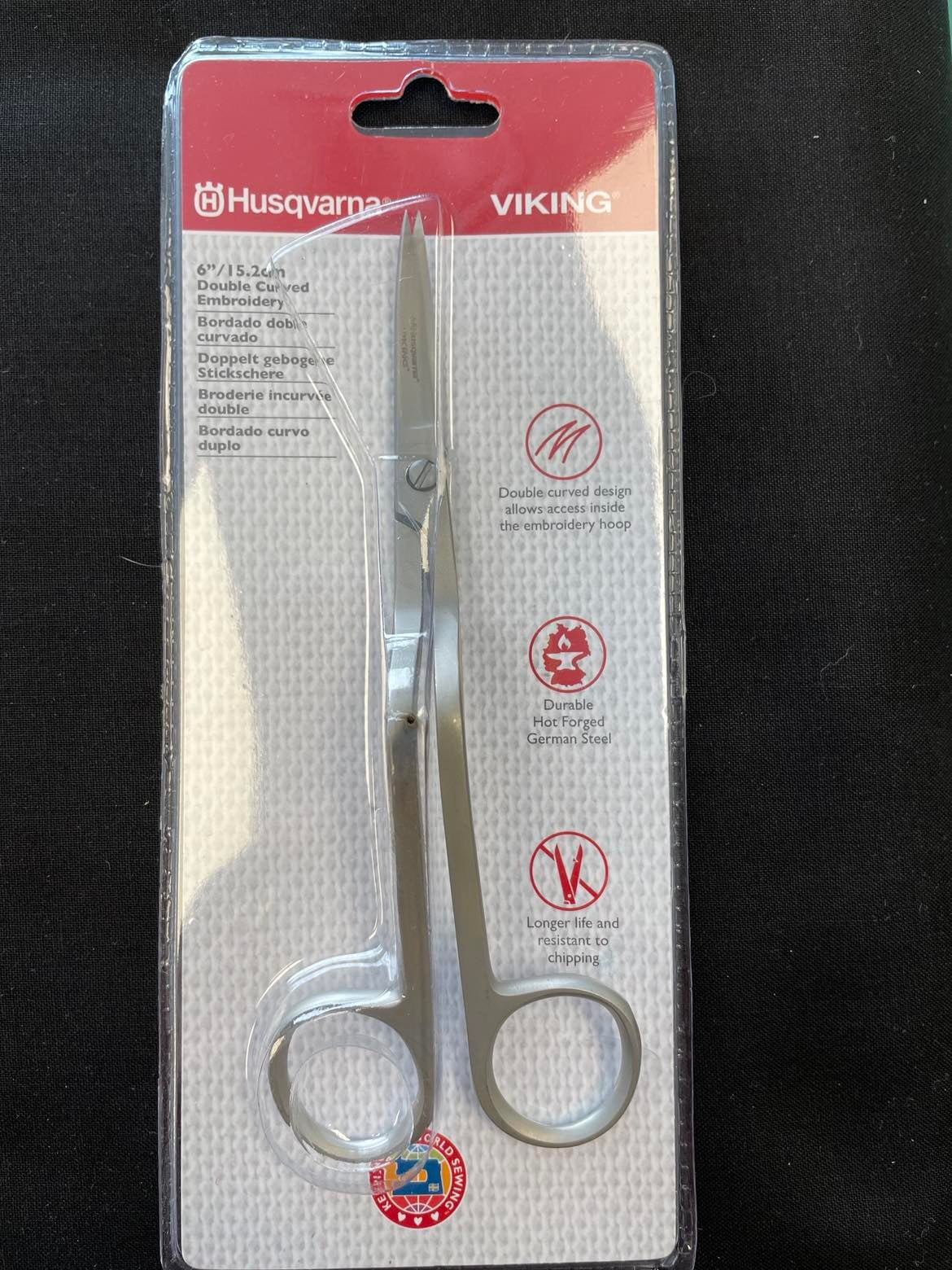 Husqvarna 6" Double Curved Embroidery Scissor