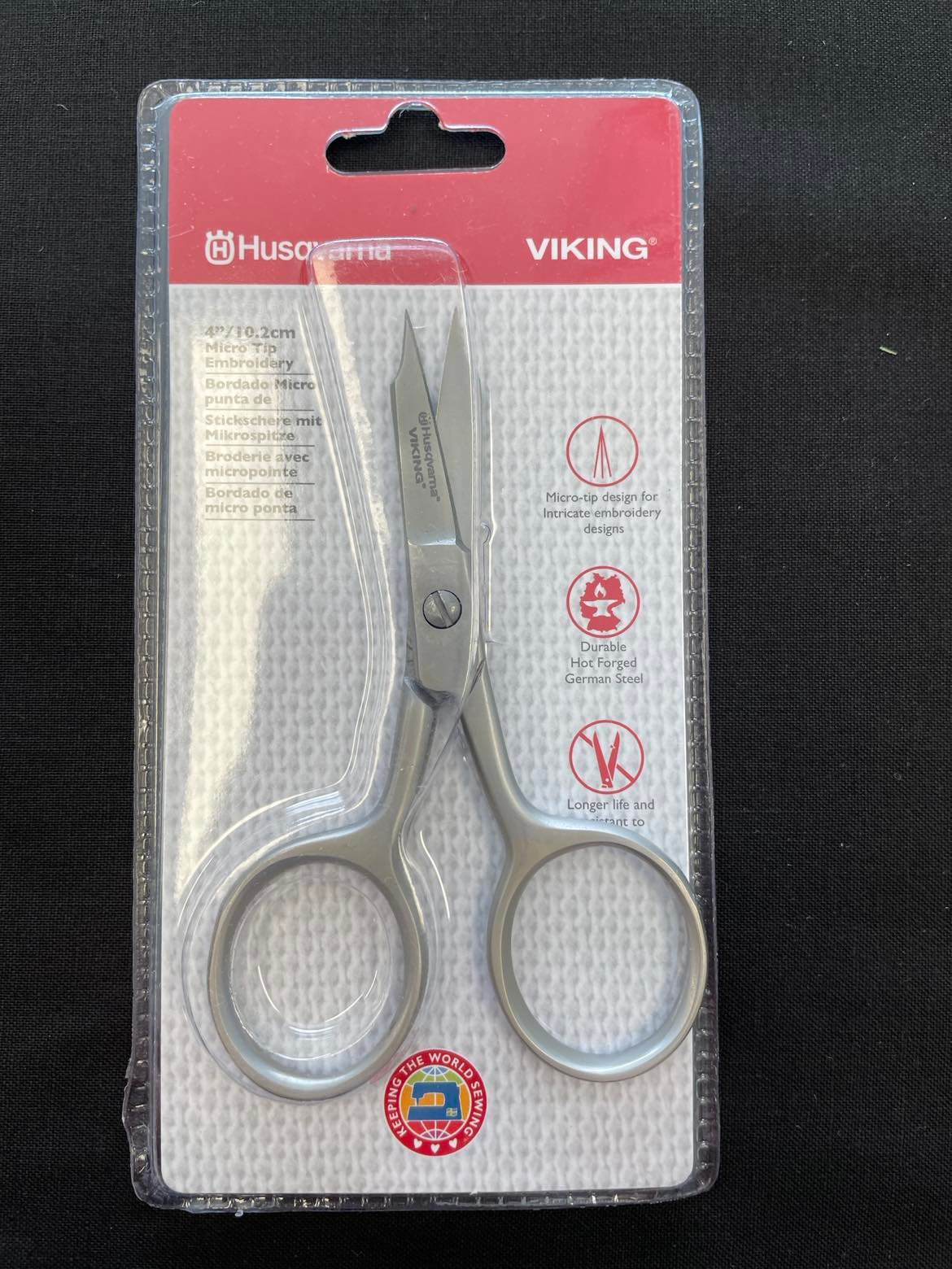 Husqvarna 4" Micro Tip Embroidery Scissor