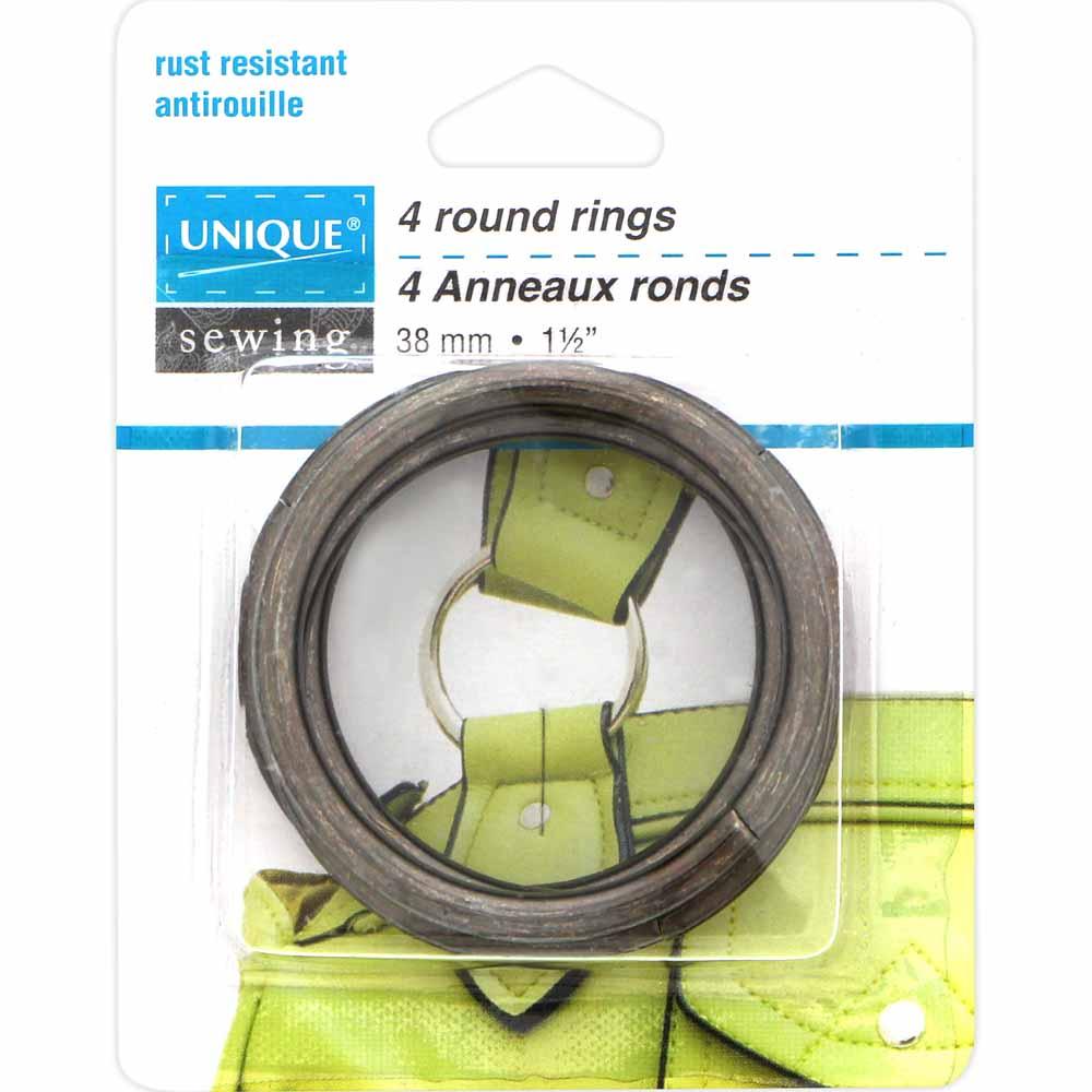 Round Rings Metal - 1-1/2" - Gunmetal