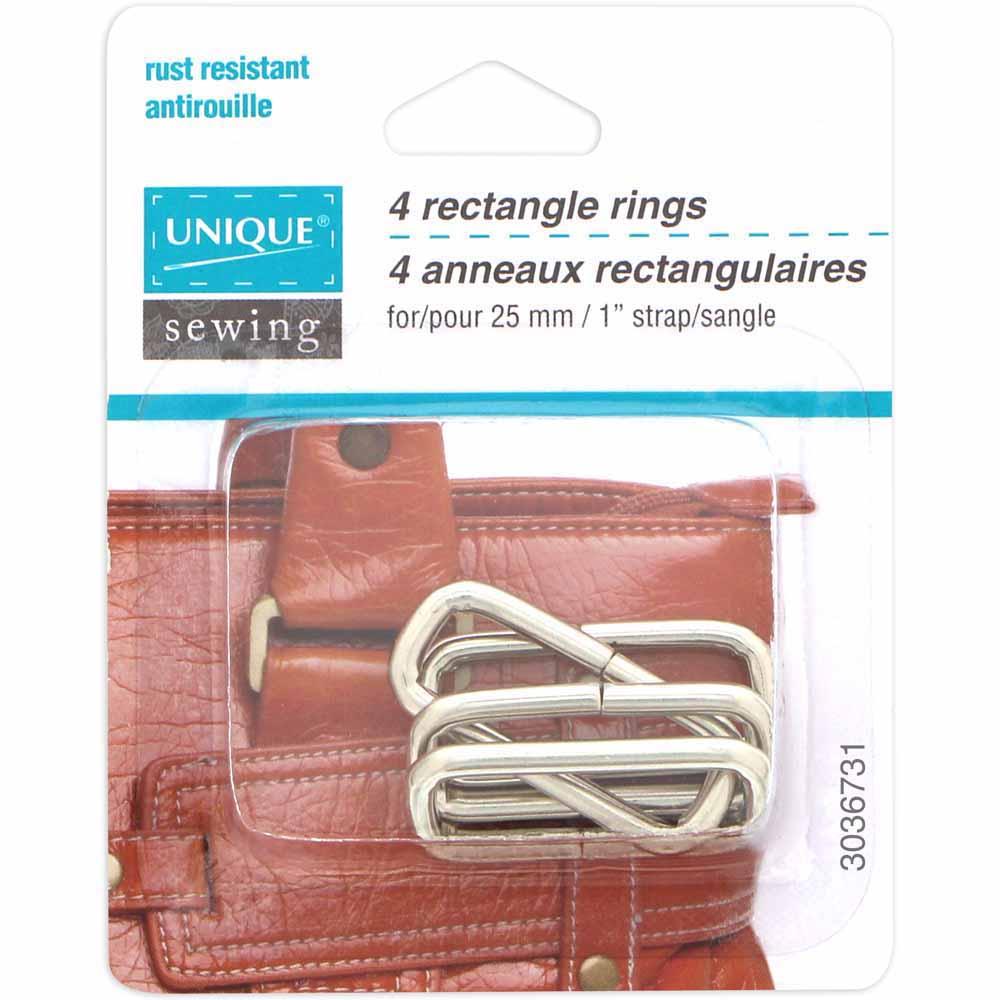 Rectangle Rings Silver - 1"