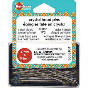 Crystal Head Pins