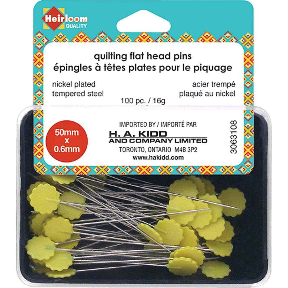 Quilting Flat Head Pins - Heirloom
