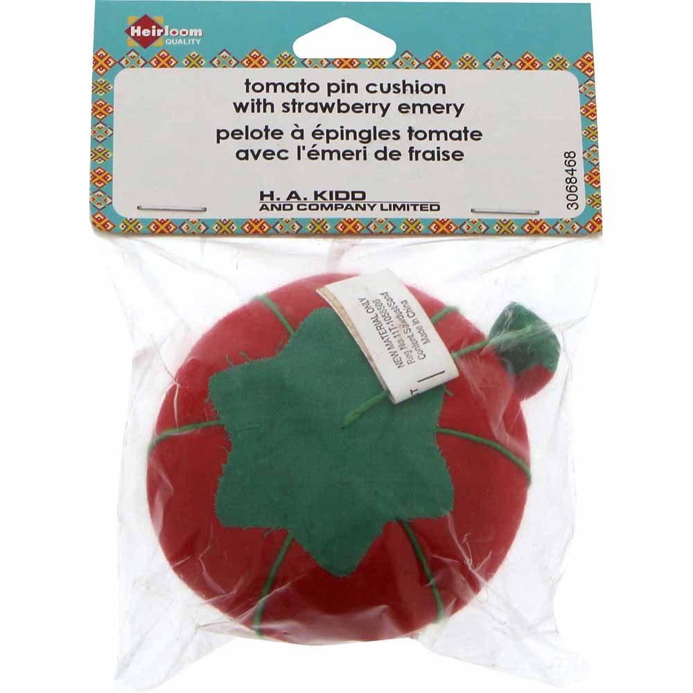 Tomato Pin Cushion with Strawberry Emery