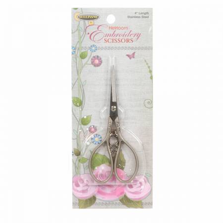 Embroidery Scissors - 4" - Pewter Teardrop Handle