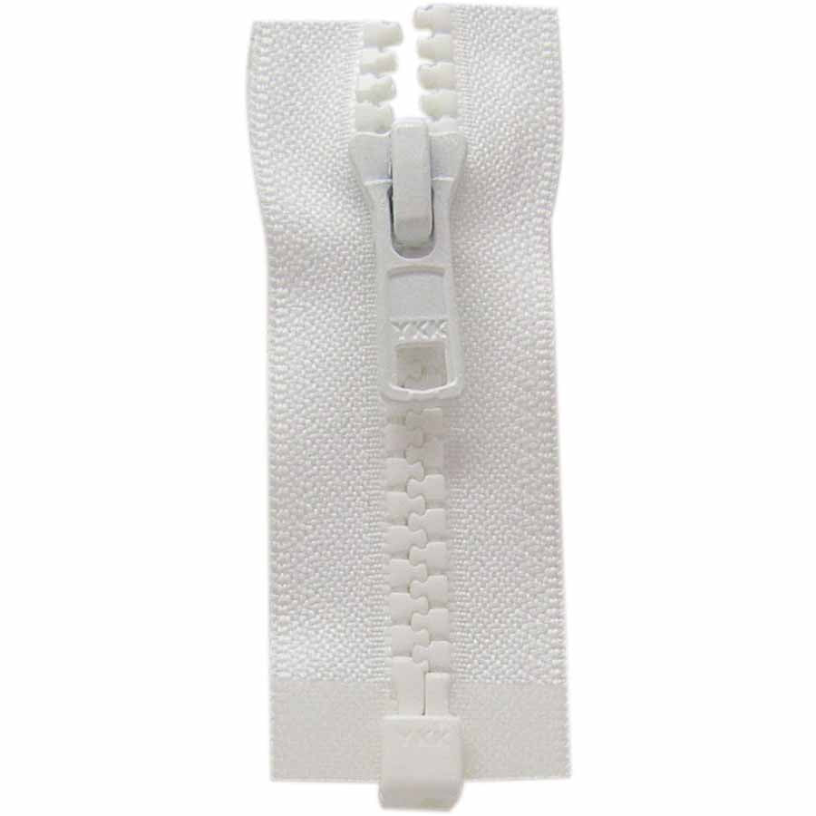 COSTUMAKERS Activewear One Way Separating Zipper 55cm (22″) - White
