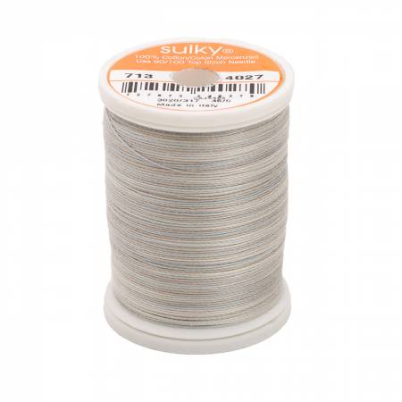 SULKY Cotton Blendables 12wt Thread - Silver Slate