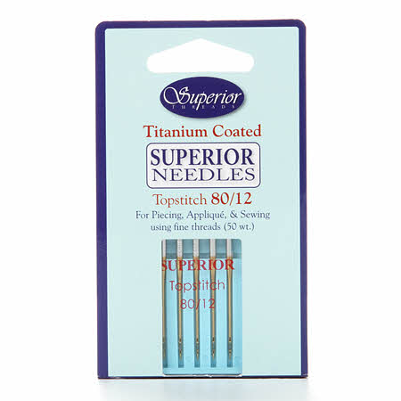 Superior Titanium Coated Topstitch Needles #80/12