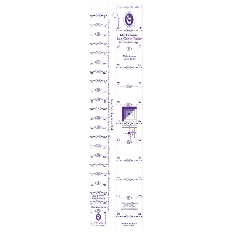 Log Cabin Ruler - 5/8" and 1-1/4" - Marti Michell