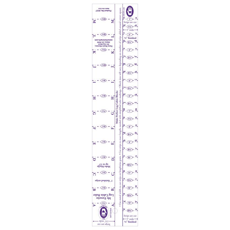 Log Cabin Ruler - 1/2" and 1" - Marti Michell