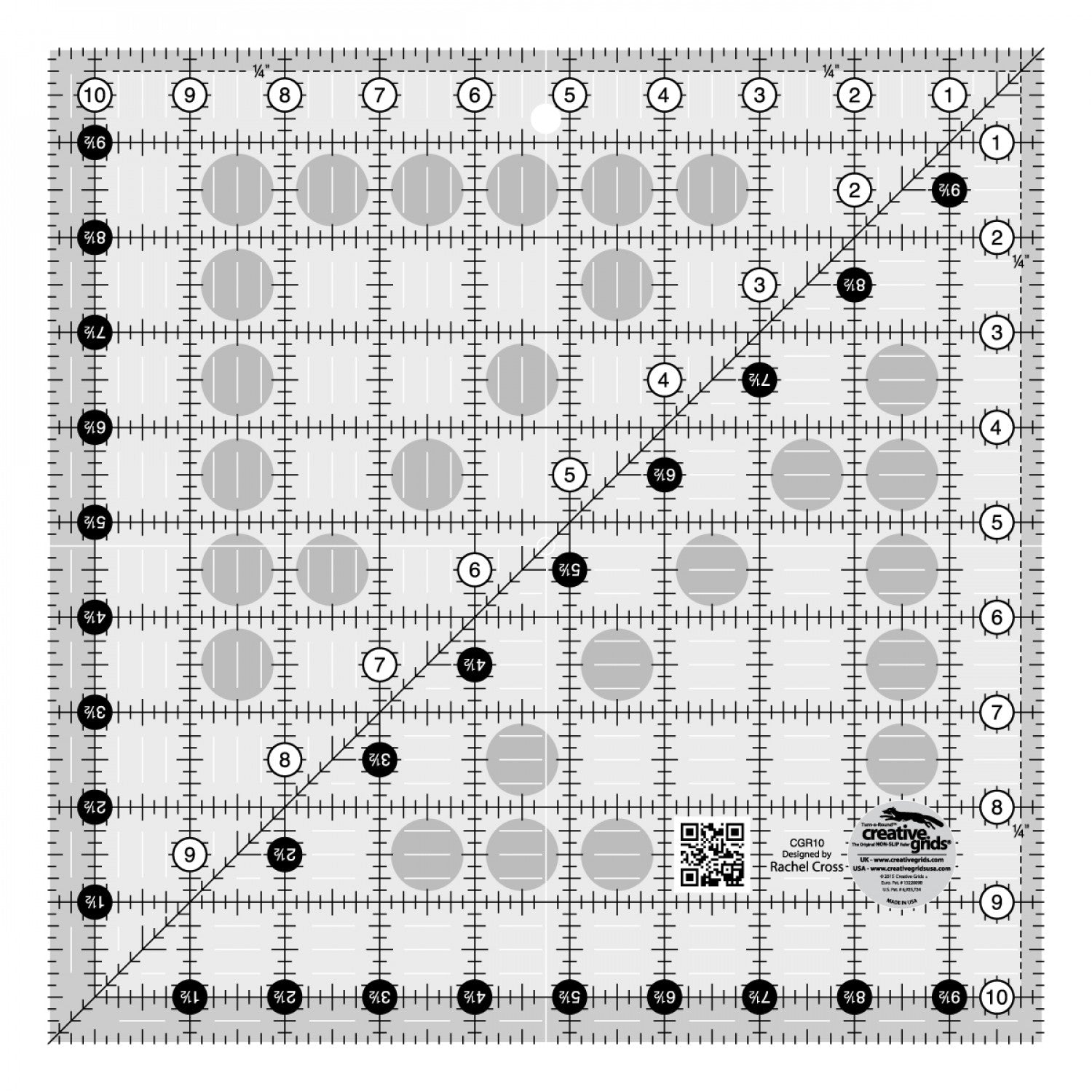 10 1/2" x 10 1/2"  Ruler - Creative Grids