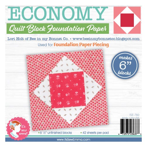 Economy Quilt Block Foundation Paper - 6"