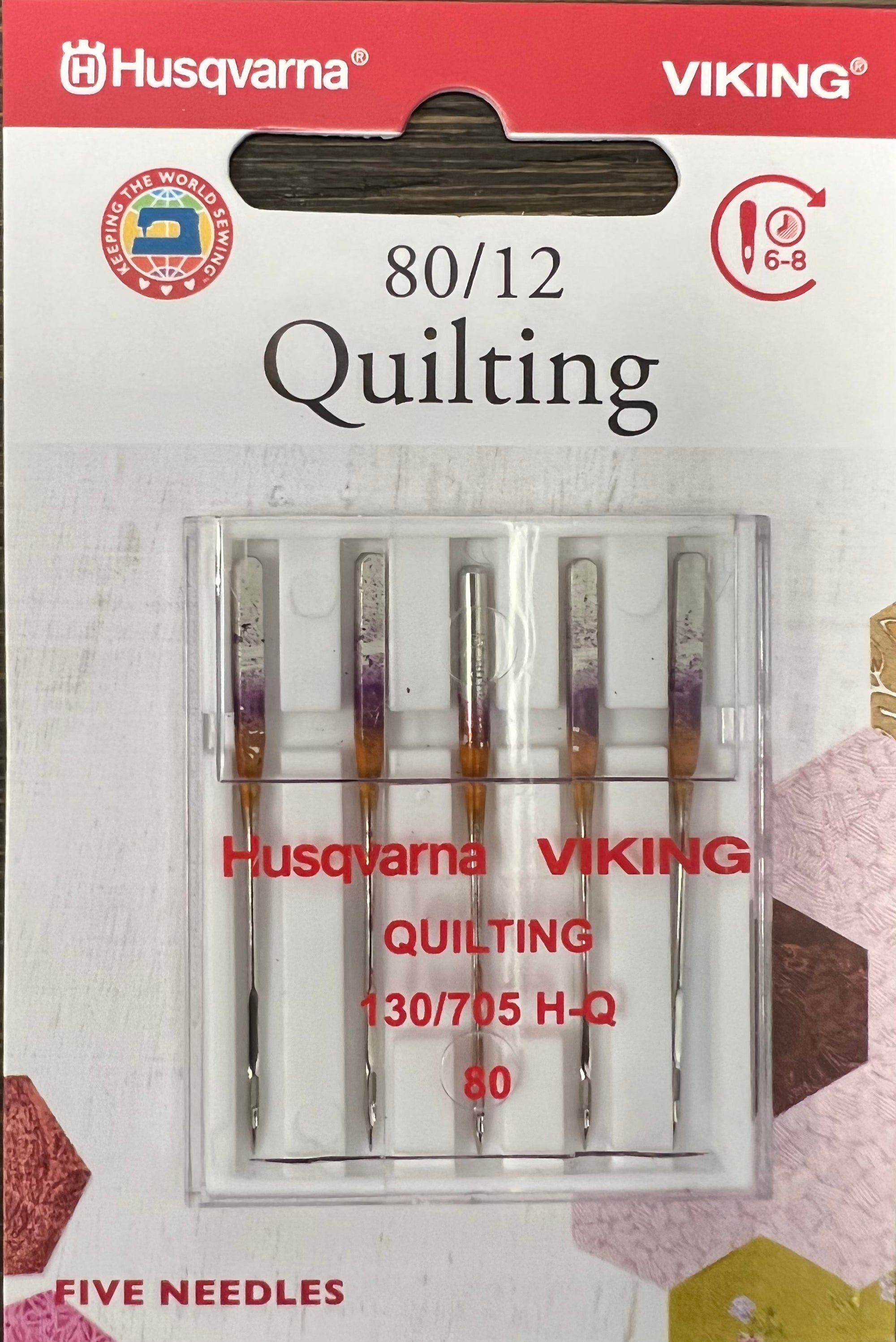 Husqvarna Machine Quilting Needles - size 80/12 - 5/pack