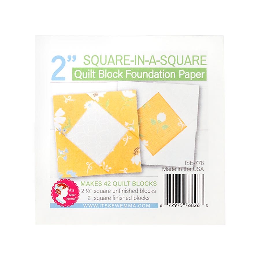 Square In A Square Quilt Block Foundation Paper - 2"