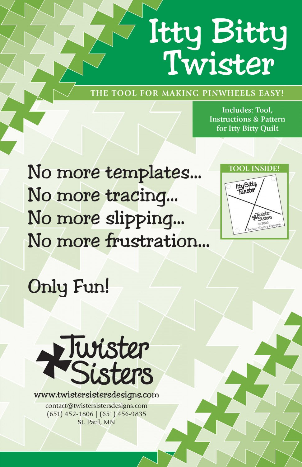 Itty Bitty Twister Ruler - 2-1/2" Squares