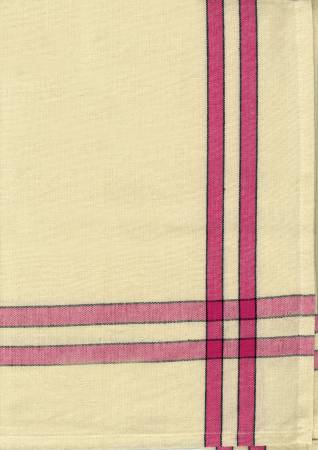 Tea Towel - Pink/Cream with Black Stripe