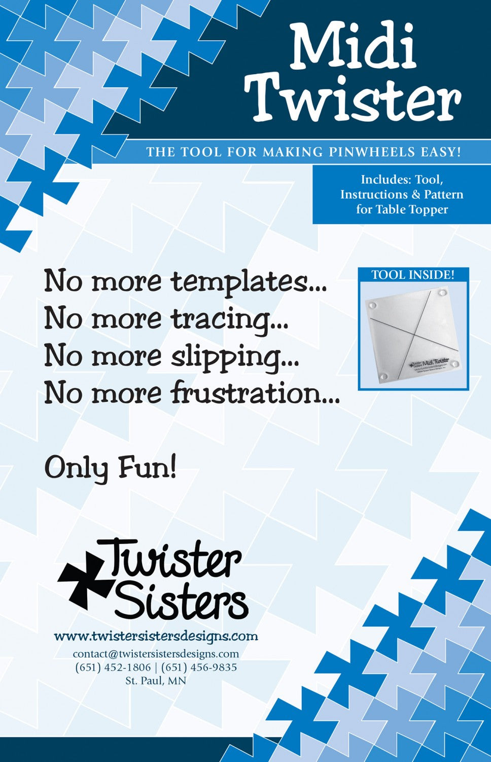 Midi Twister Ruler - 6-1/2" Squares