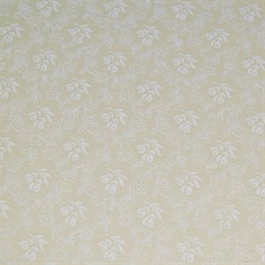 Muslin Print Flowers With Vines - Ivory