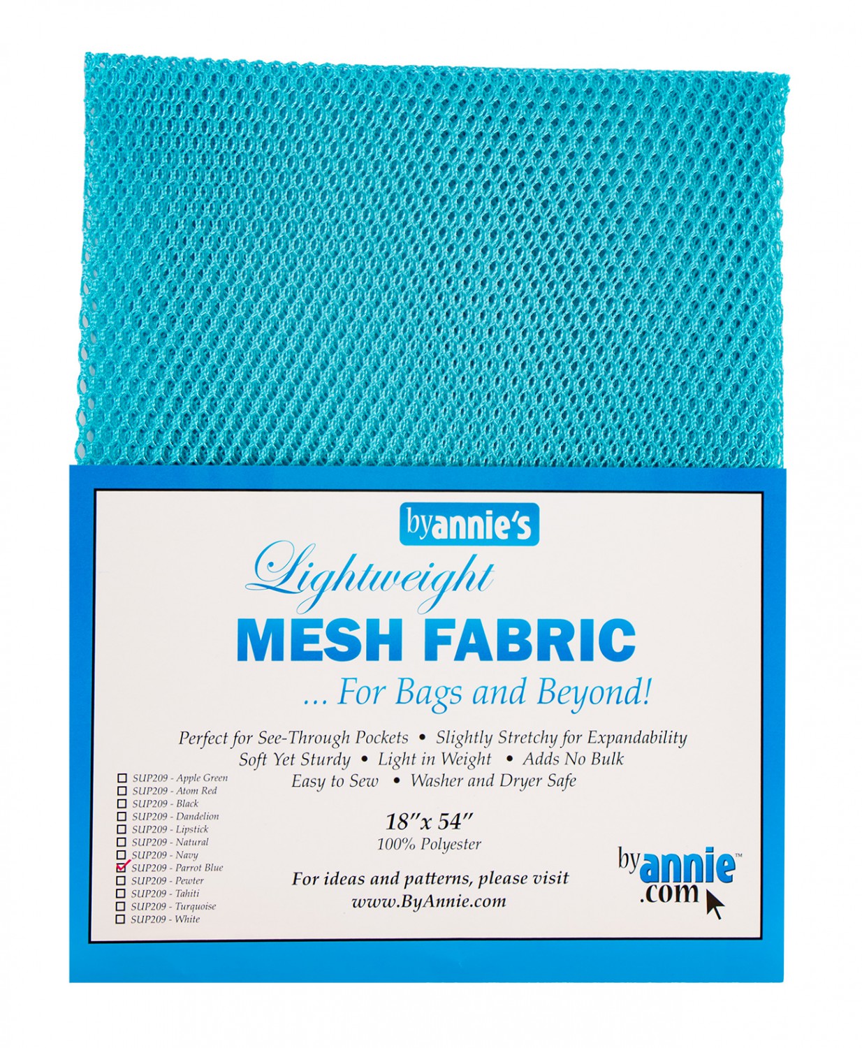 Lightweight Mesh Fabric - Parrot Blue