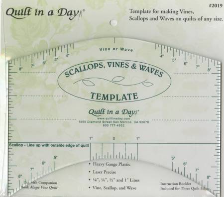 Scallops, Vines & Waves Template - Quilt In A Day
