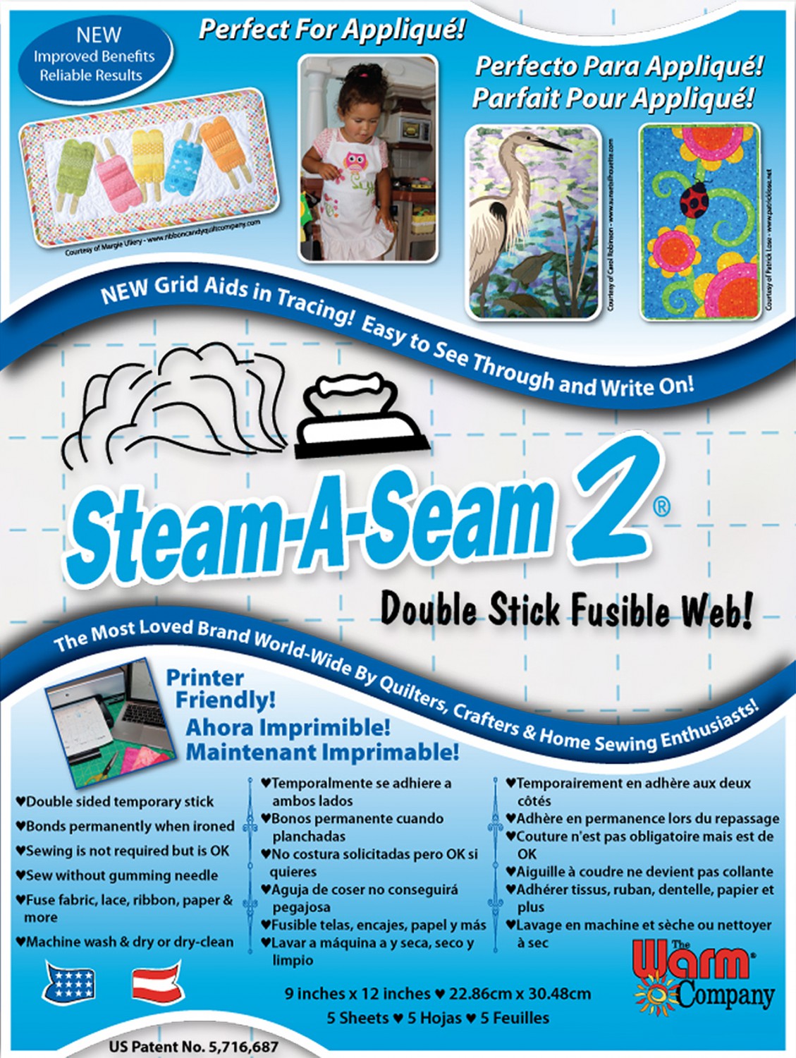Steam-A-Seam2 - 9" x 12" (pkg)