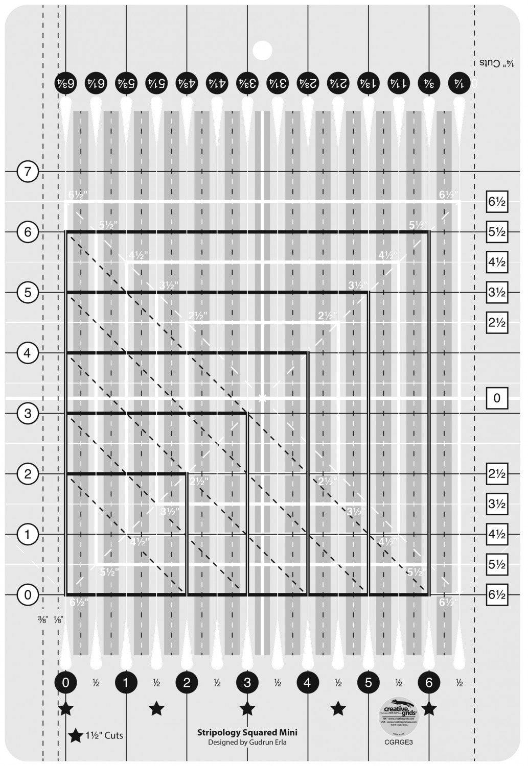 Stripology Squared Mini Ruler - Creative Grids