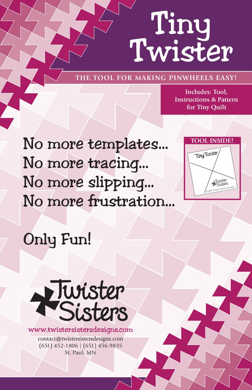 Tiny Twister Ruler - 3-1/2" Squares