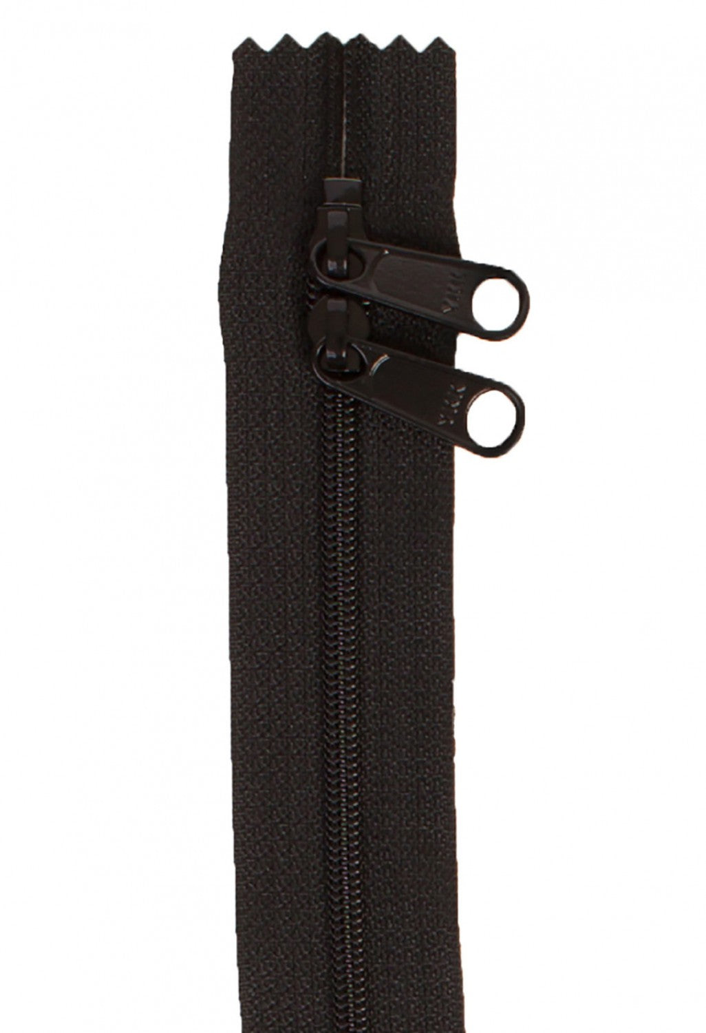 Double Slide Handbag Zipper - Black
