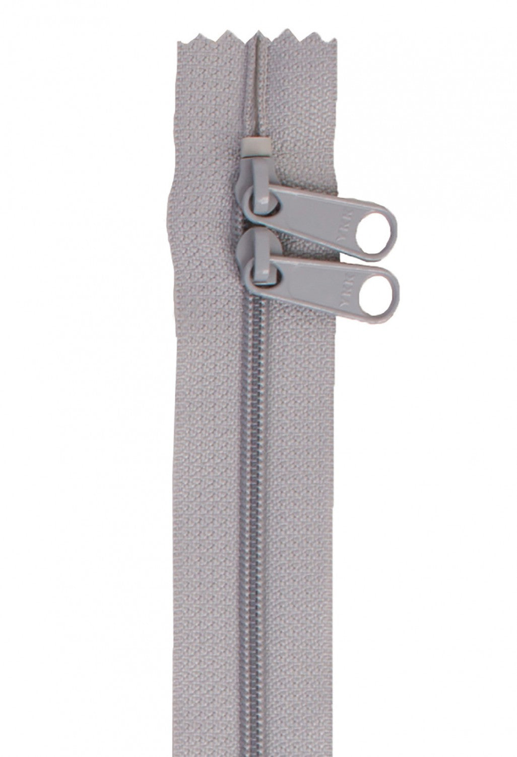 Double Slide Handbag Zipper - Pewter