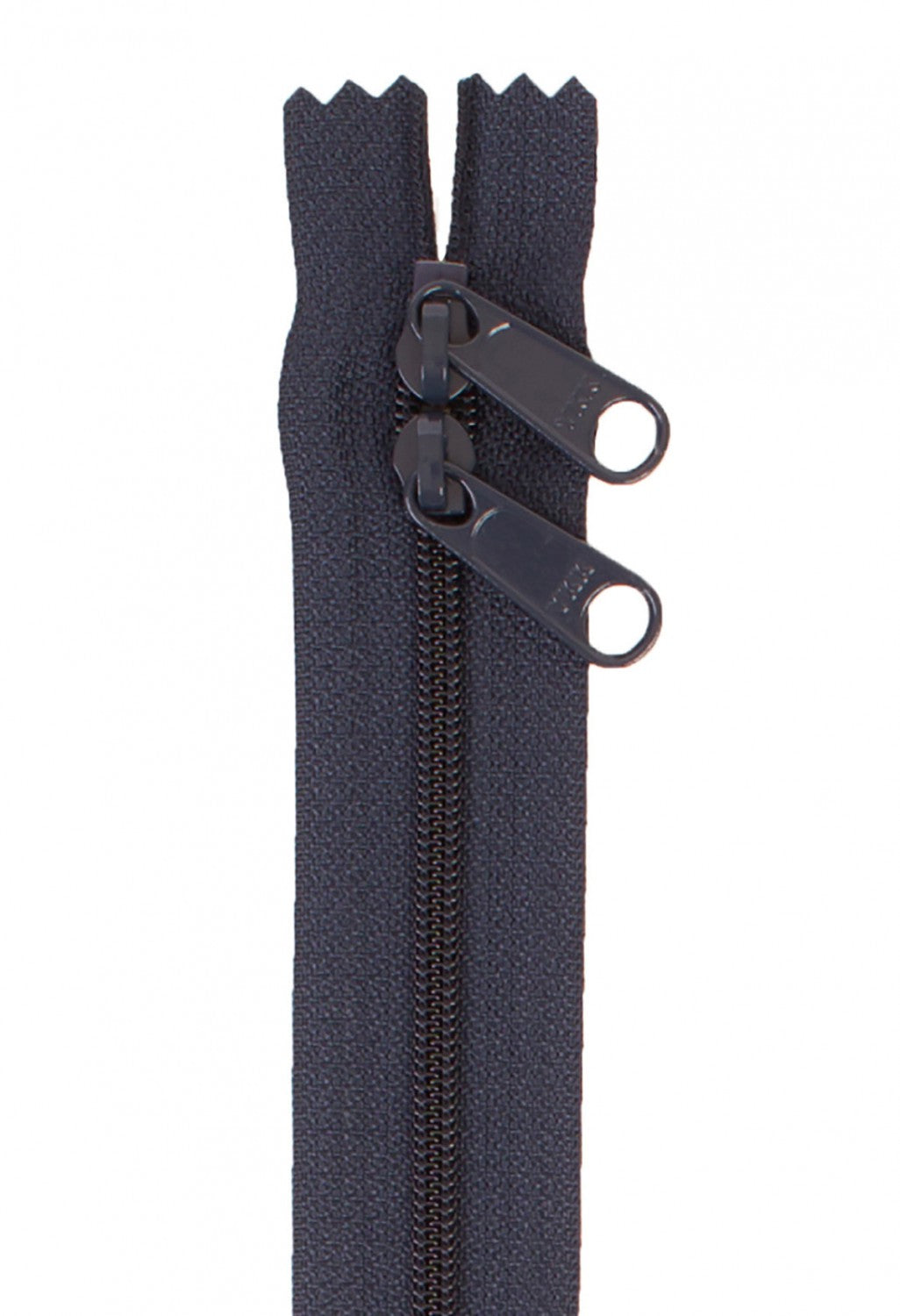 Double Slide Handbag Zipper - Navy
